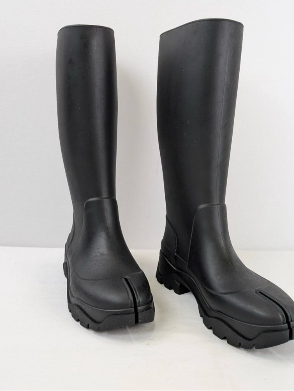 Maison Martin Margiela Black Tall Split-Toe Rain Boots